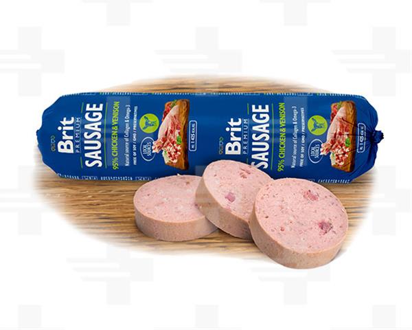 OBC016798-1531729637 Saláma BRIT dog Chicken & Venison 800 g – Obrázok 1