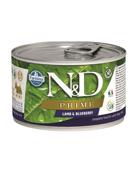 OBC016978-1566891626 Farmina N&D dog PRIME lamb & blueberry konzerva 140 g – Obrázok 1
