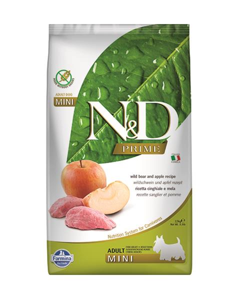 OBC019008-1579098753 Farmina N&D dog PRIME (GF) adult mini, boar & apple 2,5 kg – Obrázok 1