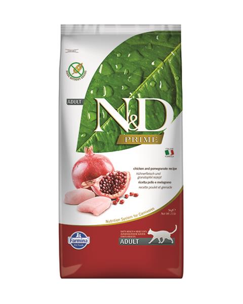 OBC019082-1584538818 Farmina N&D cat PRIME (GF) adult, chicken & pomegranate 5 kg – Obrázok 1