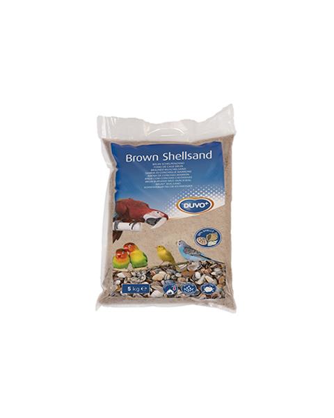 OBC021416-1635228897 Piesok DUVO+ pre vtáky, hnedý z drvených mušlí s anízom 5 kg – Obrázok 1