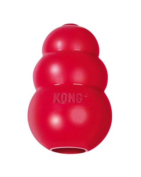 OBC021439-1635229140 Hračka Kong Dog Classic Granát červený, guma prírodná, M 7-16 kg – Obrázok 1