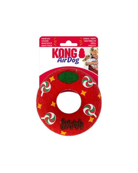 OBC023098-1698127320 Hračka Kong Dog Holiday AirDog Squeaker Donut s pískatkom, guma vulkanizovaná, M – Obrázok 1