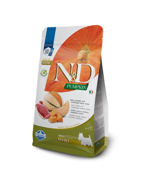 OBC023410-1683795588 Farmina N&D dog PUMPKIN (GF) adult mini, duck & cantaluope 2 kg – Obrázok 1