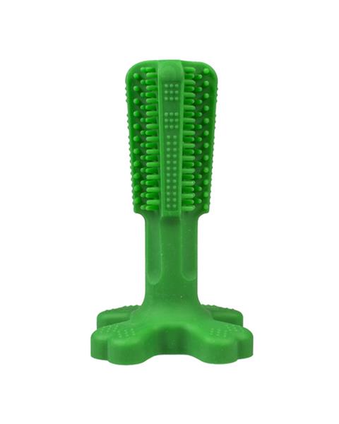 OBC023807-1692101257 Hračka DUVO+ zubná kefka Chew`n play zelená M 14,5 x 9 x 9 cm – Obrázok 1