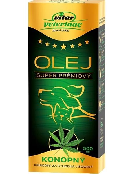 OBC023907-1692772366 Olej konopný VITAR Veterinae 500 ml – Obrázok 1