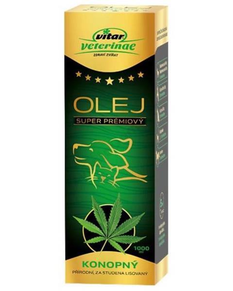 OBC023908-1692772366 Olej konopný VITAR Veterinae 1000 ml – Obrázok 1