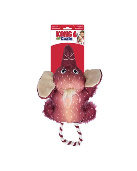 OBC024119-1701888917 Hračka Kong Dog Cozzie Tugg Slon, pískajúci, fialový, polyester, M/L – Obrázok 1