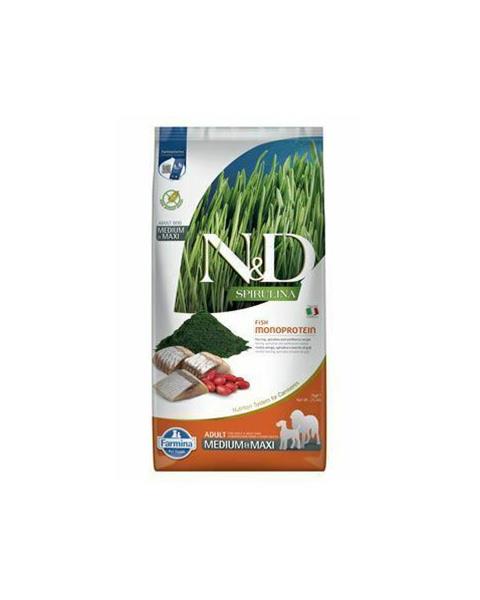 OBC024157-1703072519 Farmina N&D dog SPIRULINA (GF) adult medium & maxi herring 7 kg – Obrázok 1