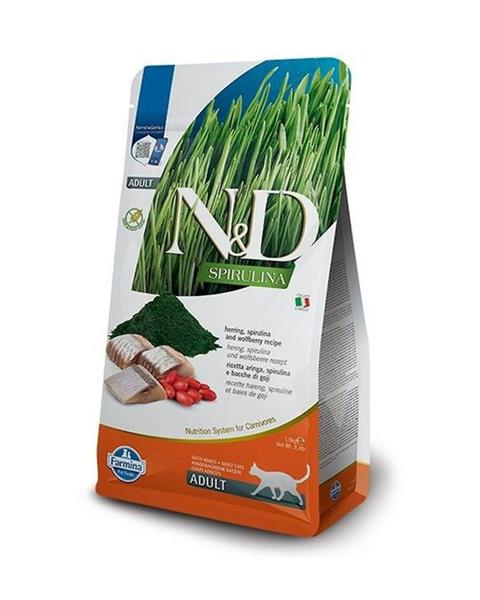 OBC024160-1703073348 Farmina N&D cat SPIRULINA (GF) adult, herring 1,5 kg – Obrázok 1