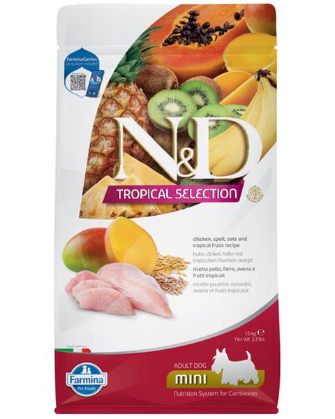 OBC024168-1703060526 Farmina N&D dog TROPICAL SELECTION (AG) adult mini, chicken 1,5 kg – Obrázok 1