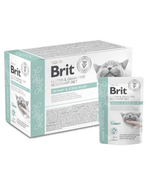 OBC024515-1710919124 Brit VD Gluten & Grain-Free Cat Fillets in Gravy Urinary & Stress Relief 12 x 85 g kapsičky – Obrázok 1