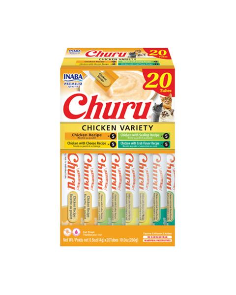 OBC024583-1711094854 Pamlsok Inaba Churu cat Kura 4 príchute 20 túb 280 g – Obrázok 1