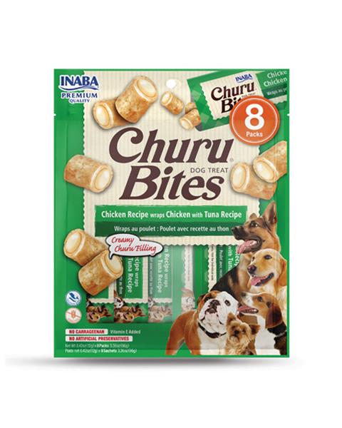 OBC024634-1711094855 Pamlsok Inaba Churu Bites dog Kura s tuniakom 8 túb 96 g – Obrázok 1