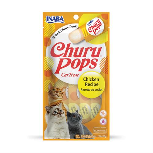 OBC025247-1730301217 Pamlsok Inaba Churu Pops cat Kura 4 tuby 60 g – Obrázok 1