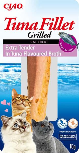 OBC025262-1744622650 Pamlsok Inaba Churu Grilled cat Tuniak v tuniakovom vývare 1 ks 15 g – Obrázok 1