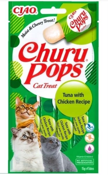 OBC025263-1773054748 Pamlsok Inaba Churu Pops cat Tuniak s kuraťom 4 tuby 60 g – Obrázok 1
