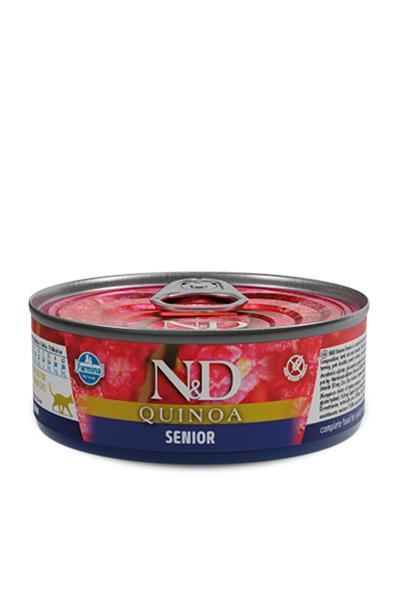 OBC026361-1762173270 Farmina N&D cat QUINOA senior lamb konzerva 80 g – Obrázok 1
