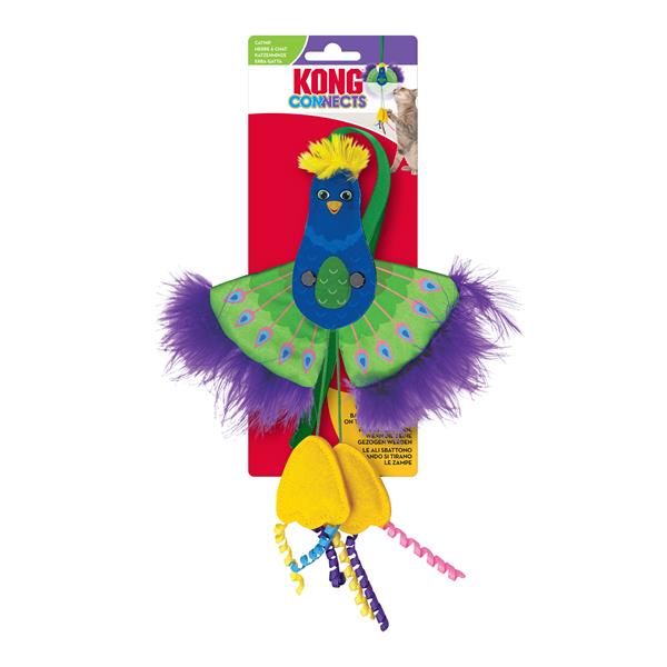 OBC026532-1772699688 Hračka Kong Cat Connects™ Peacock Páv farebný polyester – Obrázok 1