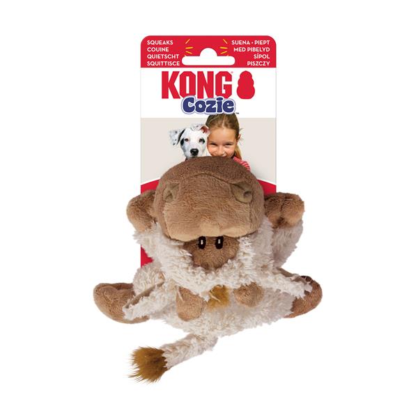 OBC026569-1772784059 Hračka Kong Dog Cozie Naturals zvieratko s pískatkom ass. polyester S – Obrázok 1