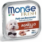 MONGE FRESH - paštika a kúsky s jahňacím 100g pre psov