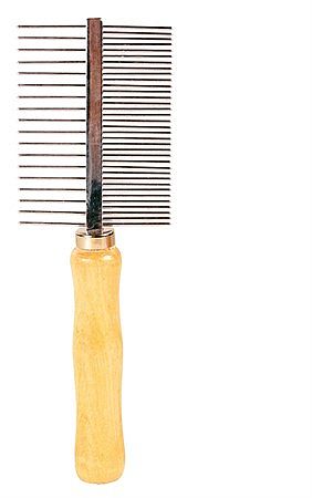 a5070aace7675f8119a23becc13c4920bd90eb10 Comb, double-sided medium/coarse, wood/metal prongs, 17 cm – Obrázok 1