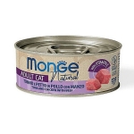 MONGE NATURAL tuniak s kuracím a hovädzím 80g konzerva pre mačky