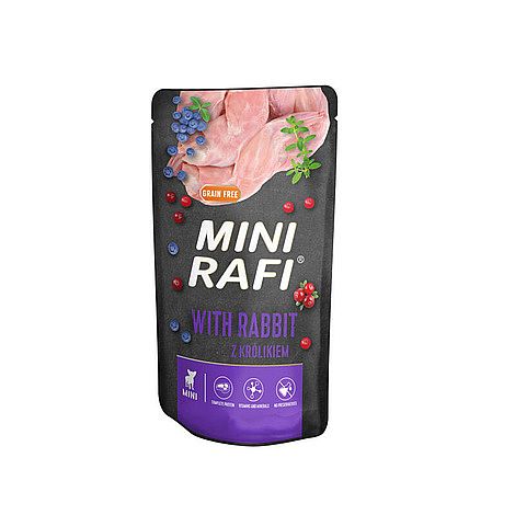 b308b58354c887b9a6ace2f2d73eb064fddd2e9c RAFI Mini Grain Free kapsička pre malé psy s králikom 150 g – Obrázok 1