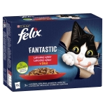 FELIX Fantastic Multipack 12x85g kura/hovädzie/králik/jahňacie v želé