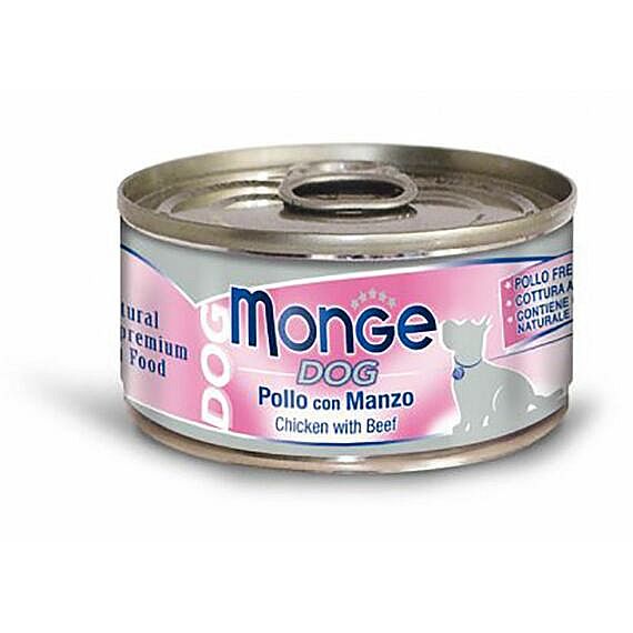 b92128108e27b057a98ceb67833dd8491e22c1a0 MONGE DOG kuracie mäso s hovädzím 95g pre psy – Obrázok 1