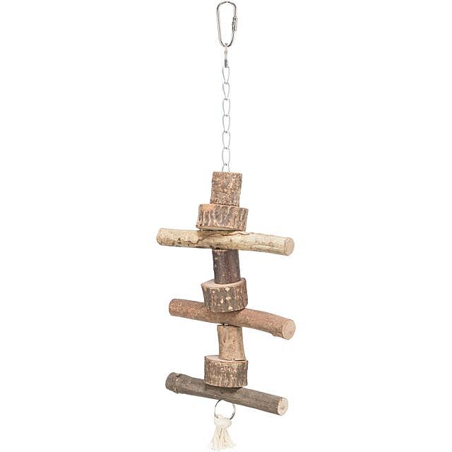 c3a44fa34894559faaee2e1bd375465a4b31f1dc Toy with chain/rope, bark wood, 40 cm – Obrázok 1