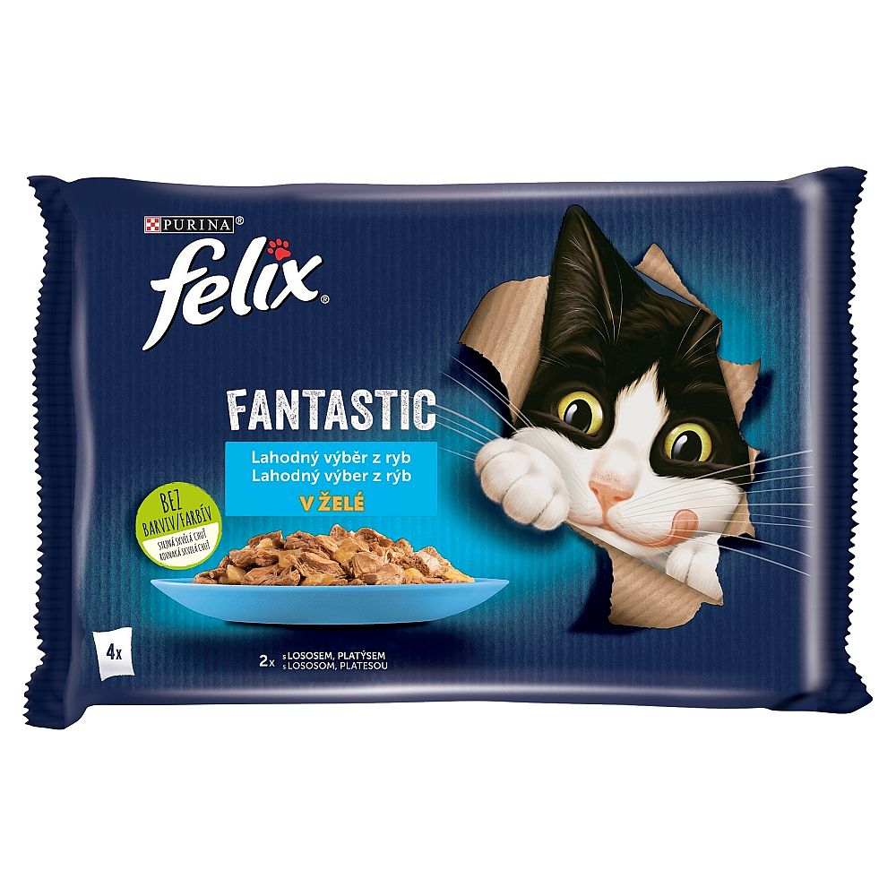 c4df31c2ffcb7e5d20605c88fefa77dec3391992 FELIX Fantastic Multipack 4x85g lahodný výber z rýb v želé – Obrázok 1