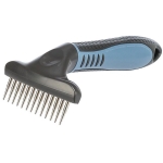 Long hair coat untangler, plastic/metal prongs, 7 × 14 cm