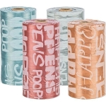 Dog poop bags, 8 rolls of 20 bags, sorted