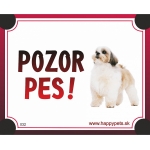 Tabulka POZOR PES  - shi tzu