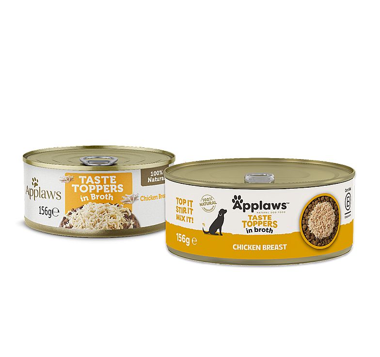 cbcec1db884a872a908622ef9b57227c563116d2 Konzerva APPLAWS Dog taste toppers Chicken Breast in Broth 156g – Obrázok 1