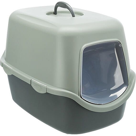 d46a7732103960981f8115c29384f30b9063e5d9 Be Eco Vico cat litter tray, with hood, 40 × 40 × 56 cm, anthracite/grey-green – Obrázok 1