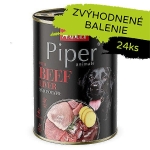 PIPER konzerva pre psov s hovädzou pečienkou a zemiakmi 24×400g