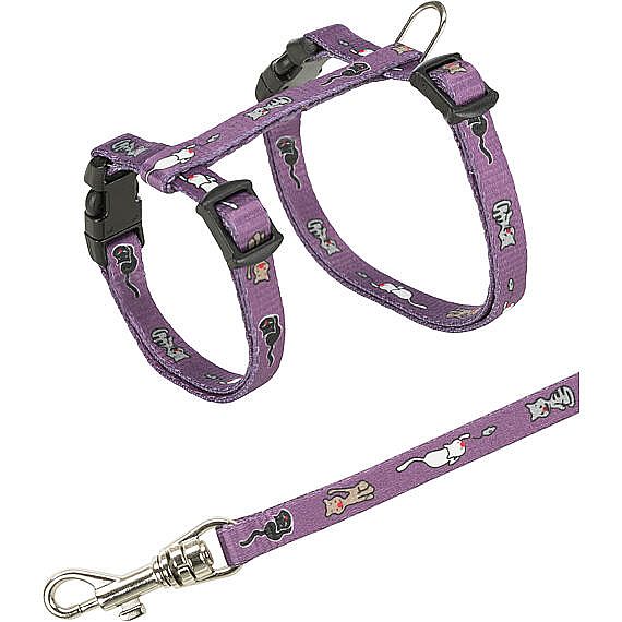 db6a4a04136e7bd12bc433c3d98f426d6f41fc46 Junior Kitten harness with leash, cat motif, 21–33 cm/8 mm, 1.20 m – Obrázok 1