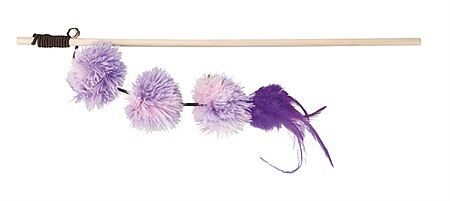 dc10ef8ced9df5613bc9e47c4ca80221da7f4912 Playing rod with pompom balls, wood/plush, valerian, 40 cm – Obrázok 1