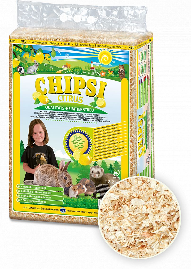 dc4188aee1d1a2f84e935f2c2690f2f38c57b106 Chipsi - citrus 60L 3.2kg – Obrázok 1
