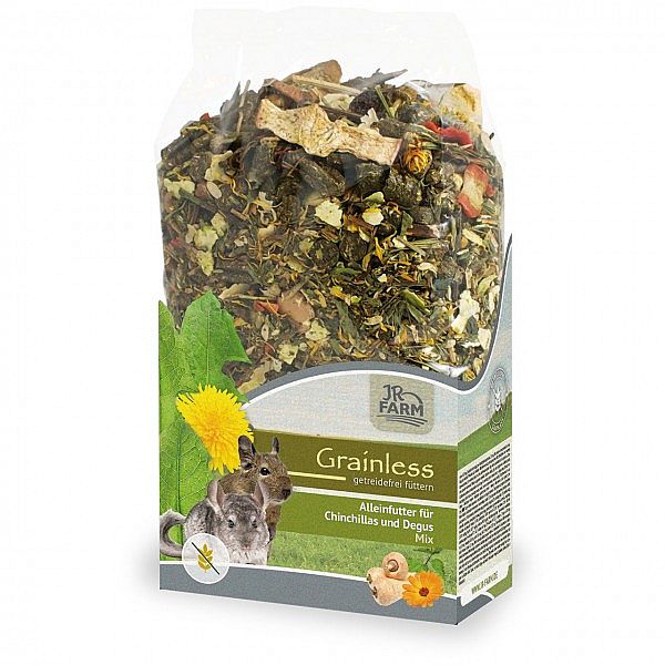 dd9ba2385f637ee76fbf52dd66f9bc59ae4b6f3b JR Grainless Mix činčila degu 650g – Obrázok 1
