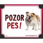 Tabulka POZOR PES  - buldog
