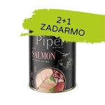 PIPER CAT Adult konzerva pre mačky s lososom 3×400g (2+1 zdarma)