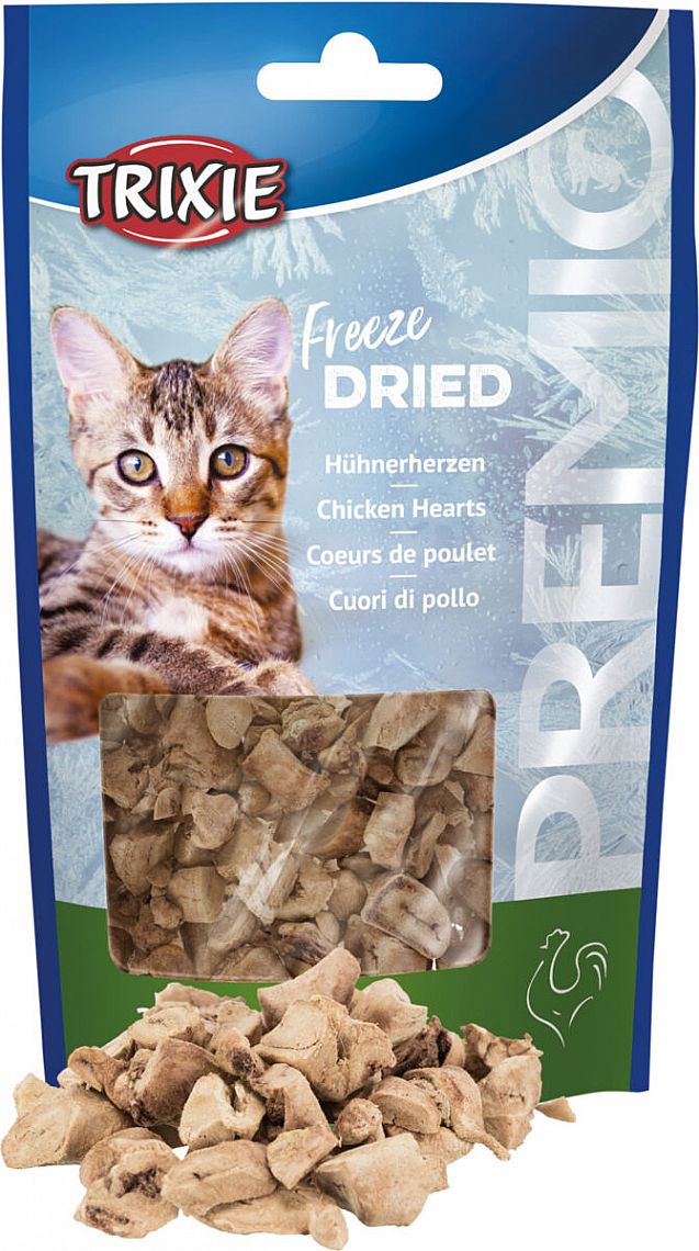 e06275f8548303fc6e052e1d6dfe43f06ebba96f PREMIO Freeze Dried chicken hearts, 25 g – Obrázok 1