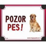 Tabulka POZOR PES  - zlaty retriever