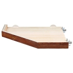 Corner shelter/platform, hamsters, bark wood, 17 × 17 cm