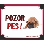 Tabulka POZOR PES  - boxer