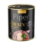 PIPER konzerva pre psov s kuracími srdiečkami a špenátom 800g