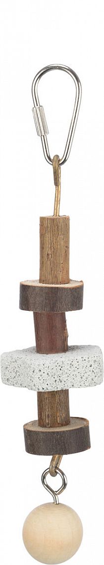 f2255f7612897948739851e80138c38b2e3a44f0 Gnawing toy, bark wood/lava stone, 16 cm – Obrázok 1